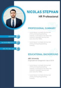 Resume Template with a Photo Background