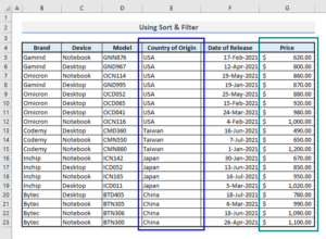 Using the SORT Function Multiple Columns