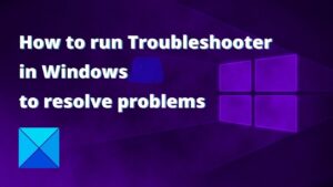 run the Automatic Troubleshooter