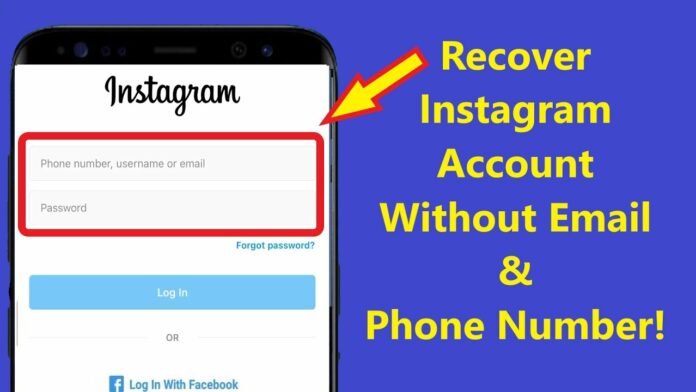 reset Instagram password without email or phone number